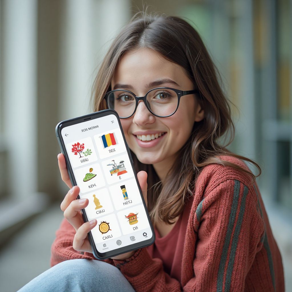 Aplicație de învățare a limbilor străine cu IA adaptată pentru români